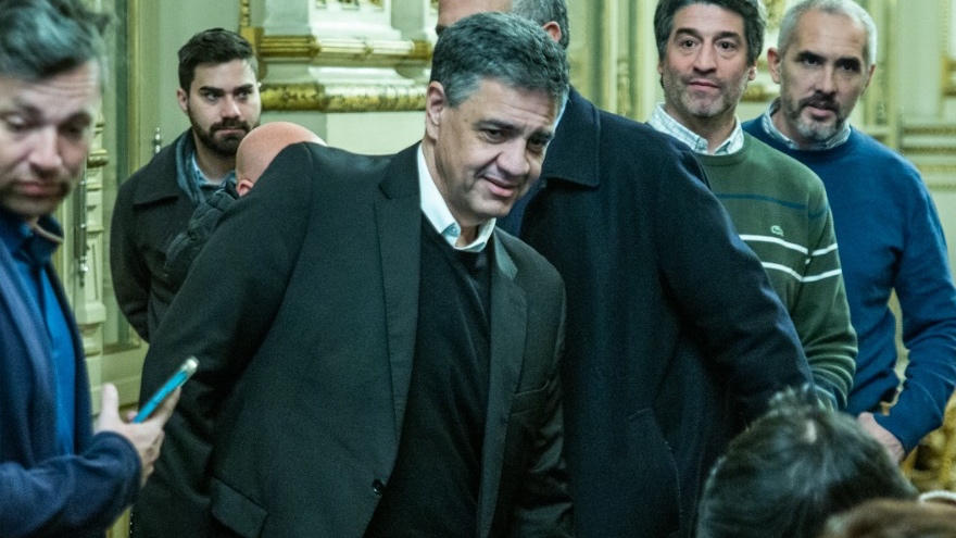 La llegada de Jorge Macri.