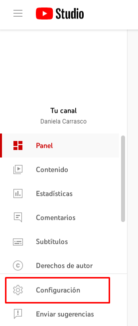 Opciones de estudio de Youtube